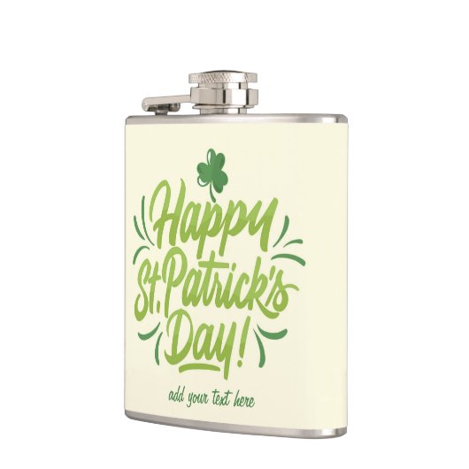 St. Patrick's Day Custom Flask Green Beer Tasse Flachmann (Links)