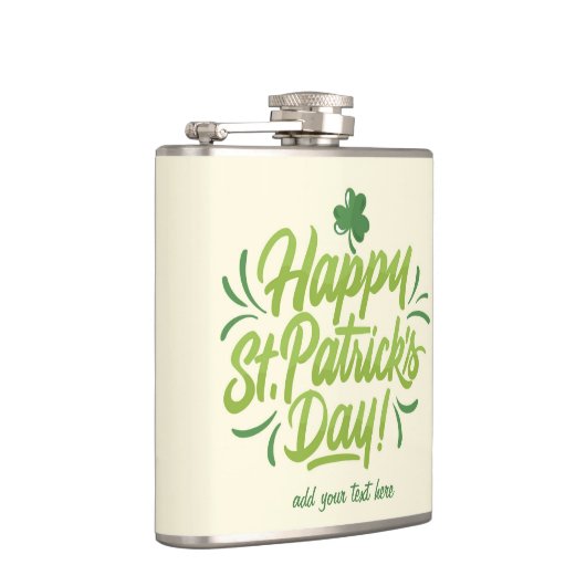 St. Patrick's Day Custom Flask Green Beer Tasse Flachmann (Rechts)