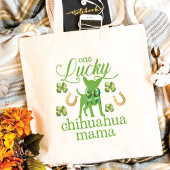 St. Patrick's Day Custom Foto Chihuahua Mama Tragetasche