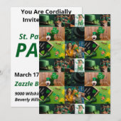 St. Patrick's Day CUSTOM Party wird zu St. Patrick Einladung (Vorne/Hinten)