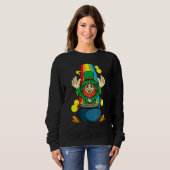 St Patricks Day Cute Leprechaun Treasure Rainbow L Sweatshirt (Vorne ganz)