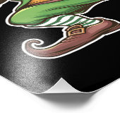 St Patricks Day Dab Dabbing Leprechaun Green Fotodruck (Ecke)