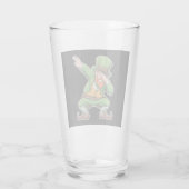 St Patricks Day Dab Dabbing Leprechaun Green Glas (Rückseite)