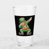 St Patricks Day Dab Dabbing Leprechaun Green Glas (Vorderseite)