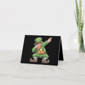 St Patricks Day Dab Dabbing Leprechaun Green Karte (Vorderseite)