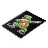 St Patricks Day Dab Dabbing Leprechaun Green Notizblock (Linke Seite)