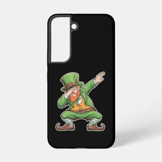 St Patricks Day Dab Dabbing Leprechaun Green Samsung Galaxy Hülle (Rückseite)