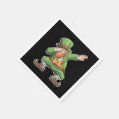 St Patricks Day Dab Dabbing Leprechaun Green Serviette (Ecke)