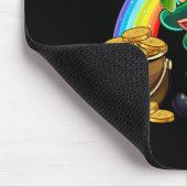 St Patricks Day Dabbing Bitcoin Rainbow Leprechaun Mousepad (Ecke)