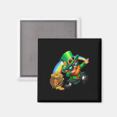 St Patricks Day Dabbing Bitcoin Regenbogen Kobold Magnet (Vorderseite/Rückseite)
