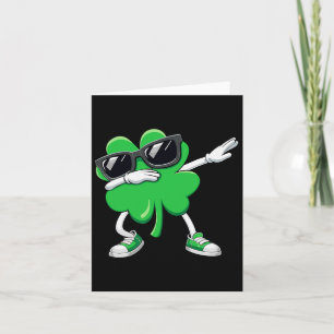 St Patricks Day Dabbing Kleeblatt Funny Boys Girls Karte