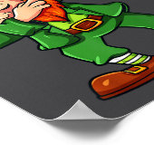 St Patricks Day Dabbing Kobold Irischer Junge Mädc Poster (Ecke)