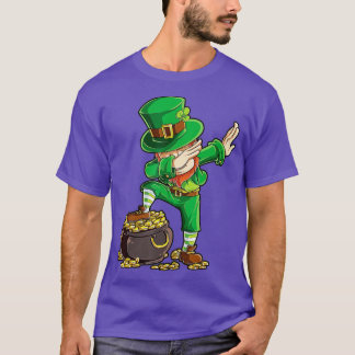 St Patricks Day Dabbing Leprechaun Boys Men Funny T-Shirt