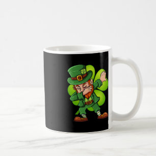 St Patricks Day Dabbing Leprechaun Clover Boys Gir Kaffeetasse