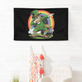 St Patricks Day Dabbing Leprechaun Dab Tance Banner (Insitu)