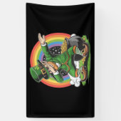 St Patricks Day Dabbing Leprechaun Dab Tance Banner (Vertikal)