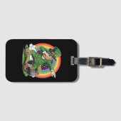 St Patricks Day Dabbing Leprechaun Dab Tance Gepäckanhänger (Vorderseite (Horizontal))