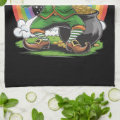 St Patricks Day Dabbing Leprechaun Dab Tance Geschirrtuch (Gefaltet)