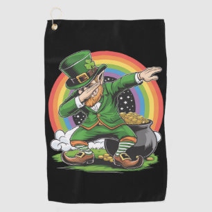 St Patricks Day Dabbing Leprechaun Dab Tance Golfhandtuch
