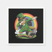 St Patricks Day Dabbing Leprechaun Dab Tance Serviette (Vorderseite)