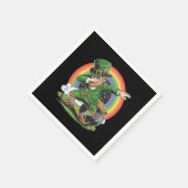 St Patricks Day Dabbing Leprechaun Dab Tance Serviette (Ecke)