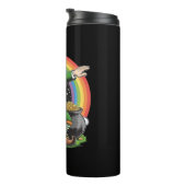 St Patricks Day Dabbing Leprechaun Dab Tance Thermosbecher (Nach rechts gedreht)