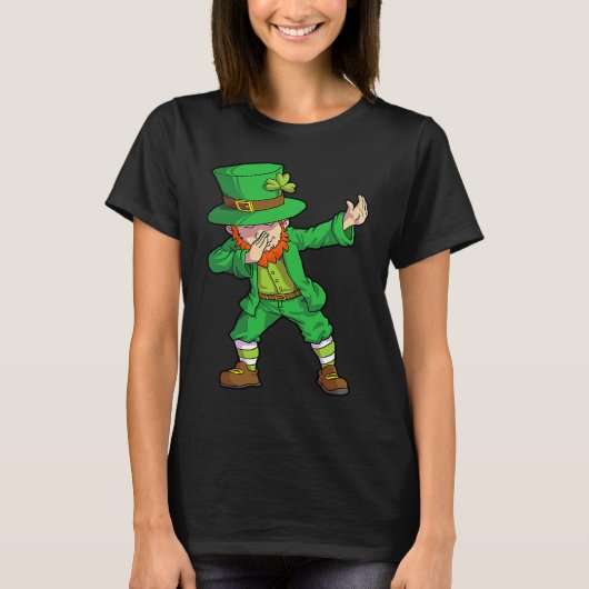 St Patricks Day Dabbing Leprechaun Irish Dab T-Shirt (Vorderseite)