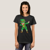 St Patricks Day Dabbing Leprechaun  Irish Dab T-Shirt (Vorne ganz)