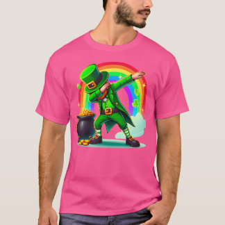 St Patricks Day Dabbing Leprechaun Jungen Mädchen T-Shirt