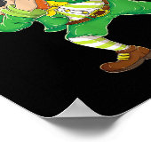 St Patricks Day Dabbing Leprechaun Shirt Kinderjun Poster (Ecke)
