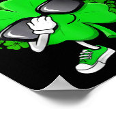 St patricks day dabbing shamrock 6 7 meme boys poster (Ecke)