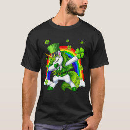 St Patricks Day Dabbing Unicorn Lepricorn irisch T-Shirt