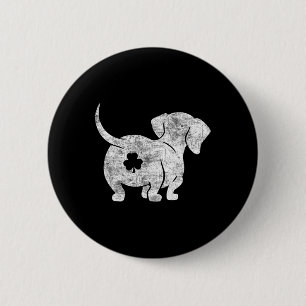 St. Patricks Day Dachshund Dackel Geschenke Button
