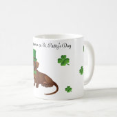 St. Patrick's Day Dachshund Kaffeetasse (VorderseiteRechts)
