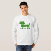 St Patrick's Day Dackel Dackel Dog Long on Luck T-Shirt (Vorne ganz)