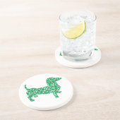 St. Patrick's Day Dackel Getränkeuntersetzer (Seite)