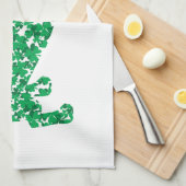 St. Patrick's Day Dackel Küchentuch (Viertel Falte)