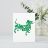 St. Patrick's Day Dackel Postkarte (Stehend Vorderseite)