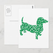 St. Patrick's Day Dackel Postkarte (Vorne/Hinten)