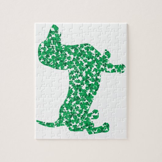 St. Patrick's Day Dackel Puzzle (Vertikal)