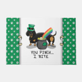 St. Patrick's Day Dackel (schwarz & tan) Fußmatte (Vorderseite)