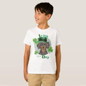 St. Patrick's Day Dackel T-Shirt (Vorne ganz)