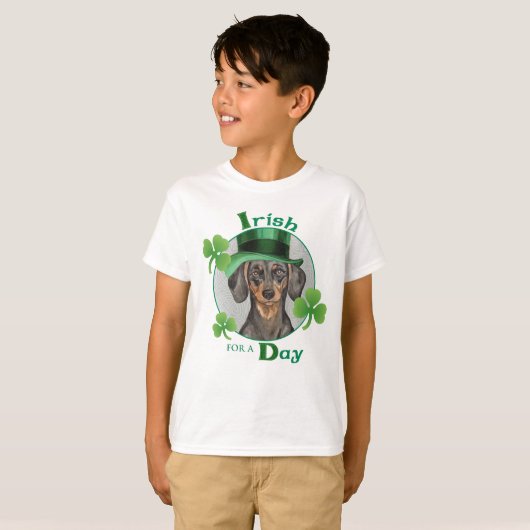 St. Patrick's Day Dackel T-Shirt (Vorne ganz)
