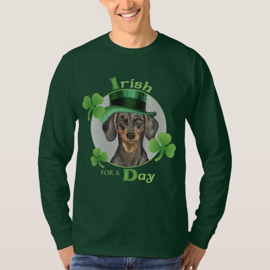 St. Patrick's Day Dackel T-Shirt (Vorderseite)
