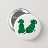 St. Patrick's Day Dackeln Button (Vorne & Hinten)