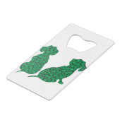 St. Patrick's Day Dackeln Geldbeutel Flaschenöffner (Rückseite Schrägansicht)