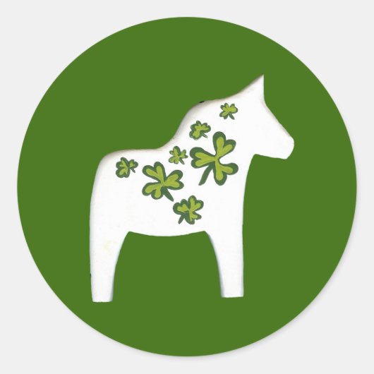 St. Patrick's Day Dala Horse Sticker (Vorderseite)