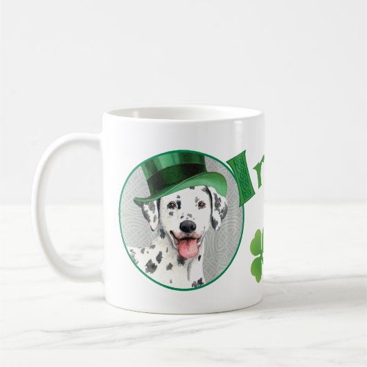 St. Patrick's Day Dalmatiner Kaffeetasse (Links)