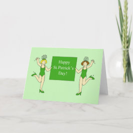 St. Patrick's Day Dancing Ladys Karte