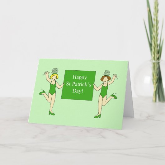 St. Patrick's Day Dancing Ladys Karte (Vorderseite)
